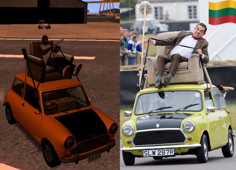GTA San Andreas Mini Cooper Mr. Bean Mod